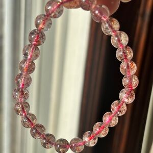 Super 7 Elegant Pink Beaded Bracelet